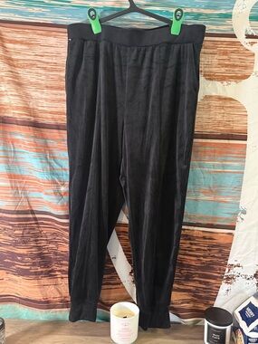 Cable & Gauge Black Velour Joggers Size XL